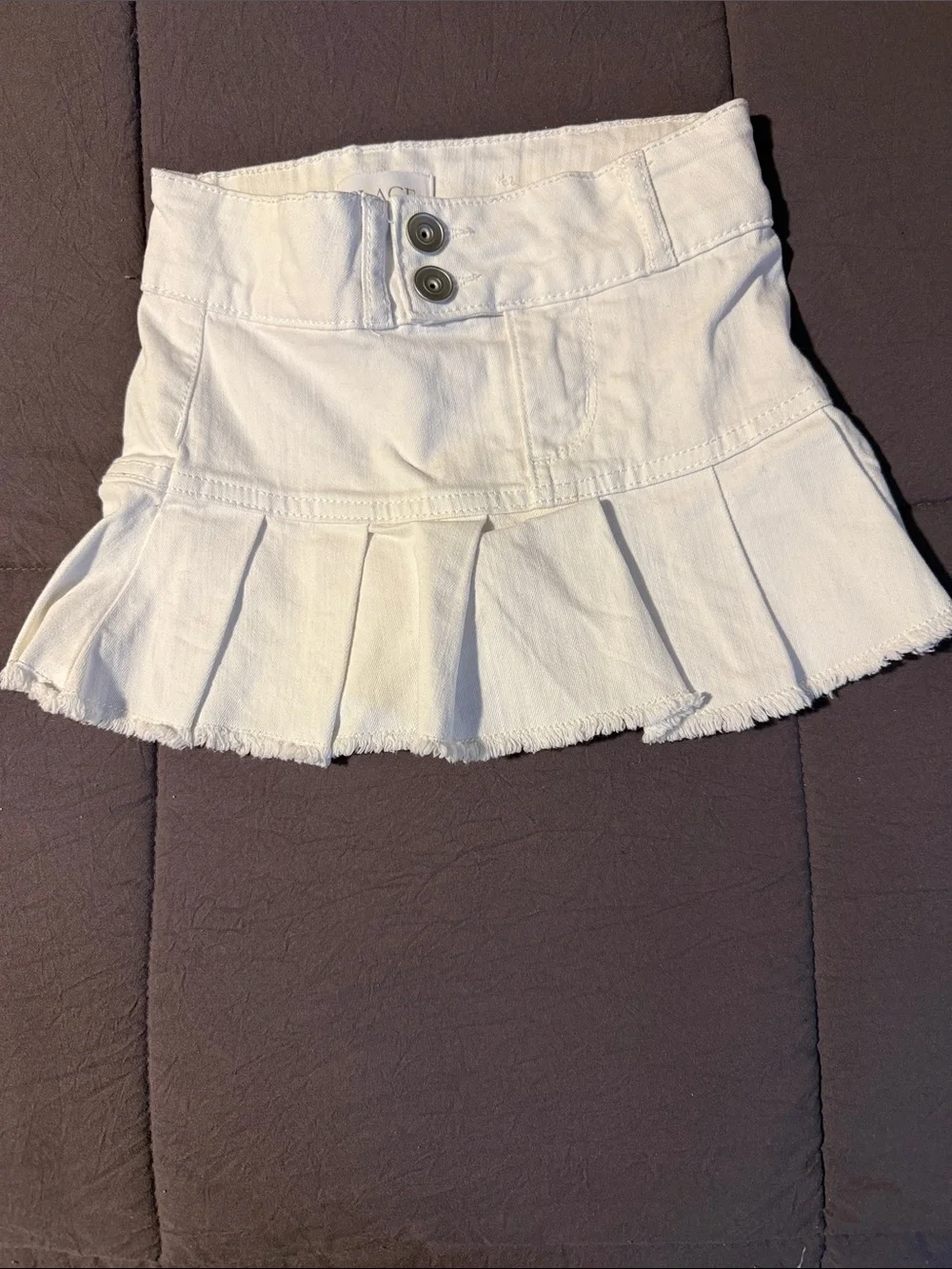 Toddler girl white skirt